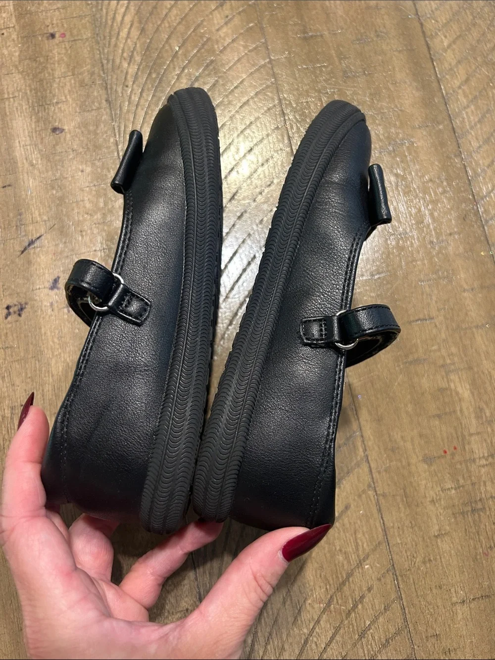 Cat & Jack Black Girls Mary Jane Dress Shoes Size 12